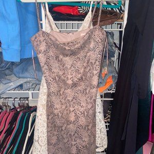snake skin body con dress